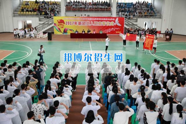 成都中醫(yī)藥大學附院針灸學校龍泉校區(qū)舉行2017年新團員入團宣誓儀式