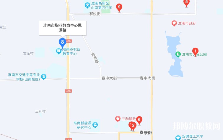淮南經(jīng)濟(jì)技術(shù)學(xué)校地址，乘車路線