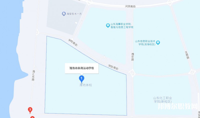 濰坊市體育運動學校地址，乘車路線