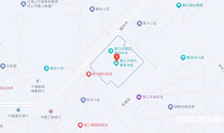 營口市現(xiàn)代服務學校地址，乘車路線
