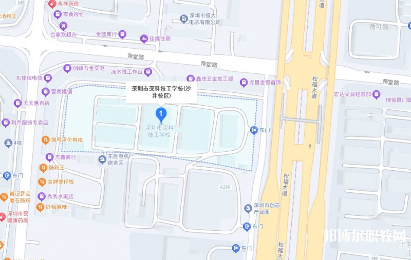 深圳市深科技工學校地址，乘車路線